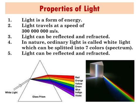 Light and its properties .